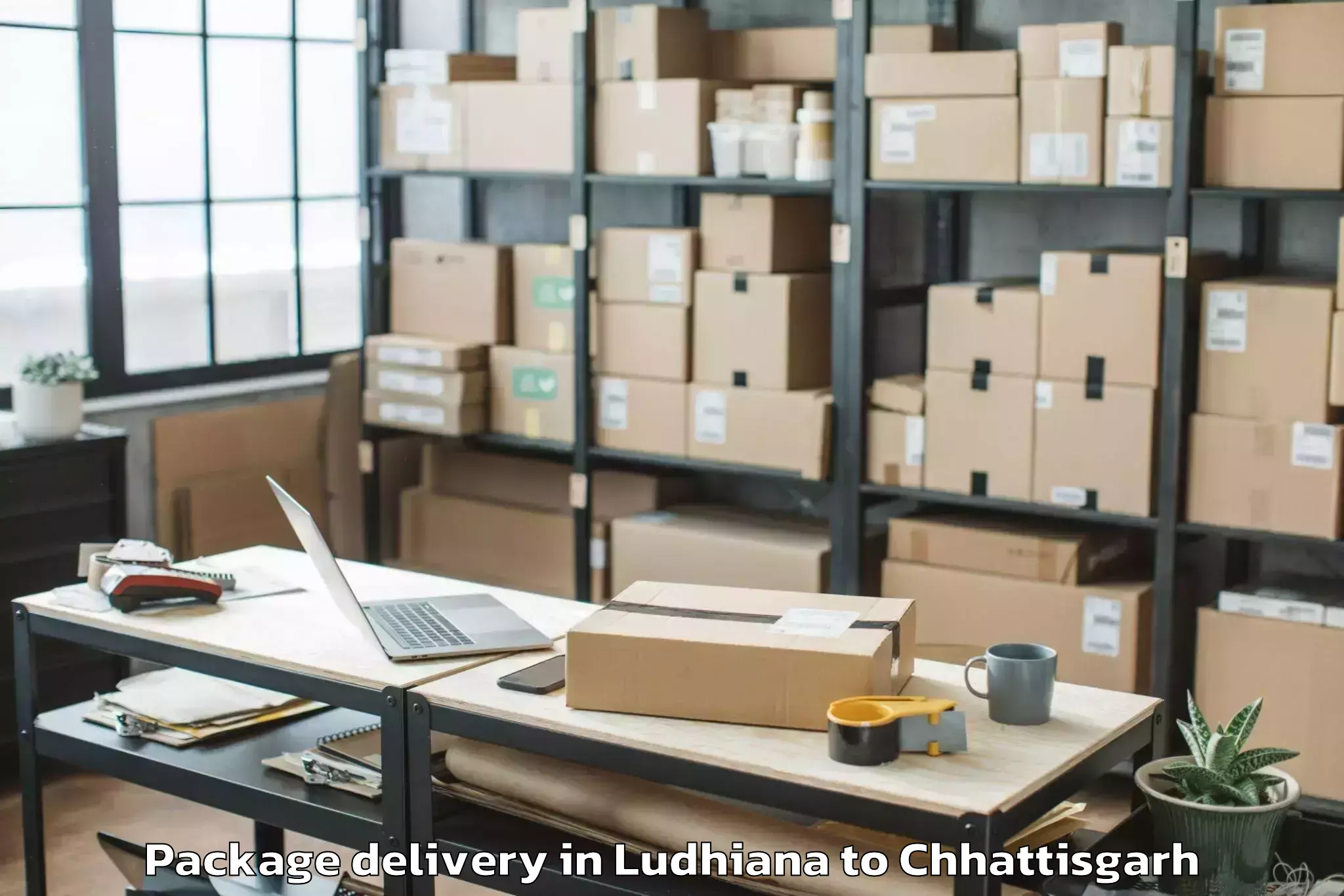 Trusted Ludhiana to Kunkuri Package Delivery